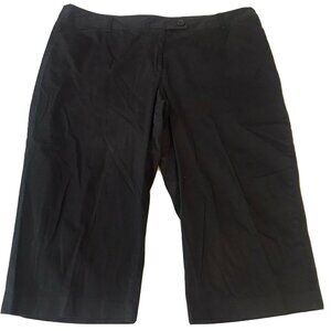 New First Option Too! Black Stretch Cropped Pants Wide Leg Capri Women's Plus 24